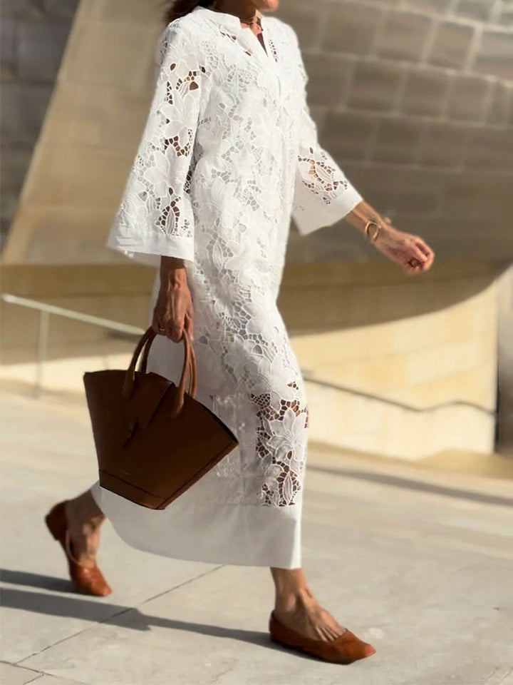 Sophie™ | Elegancka Sukienka z Koronkowymi Wykończeniami