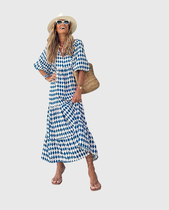 Damska Sukienka Maxi z Boho Wzór na Wesele