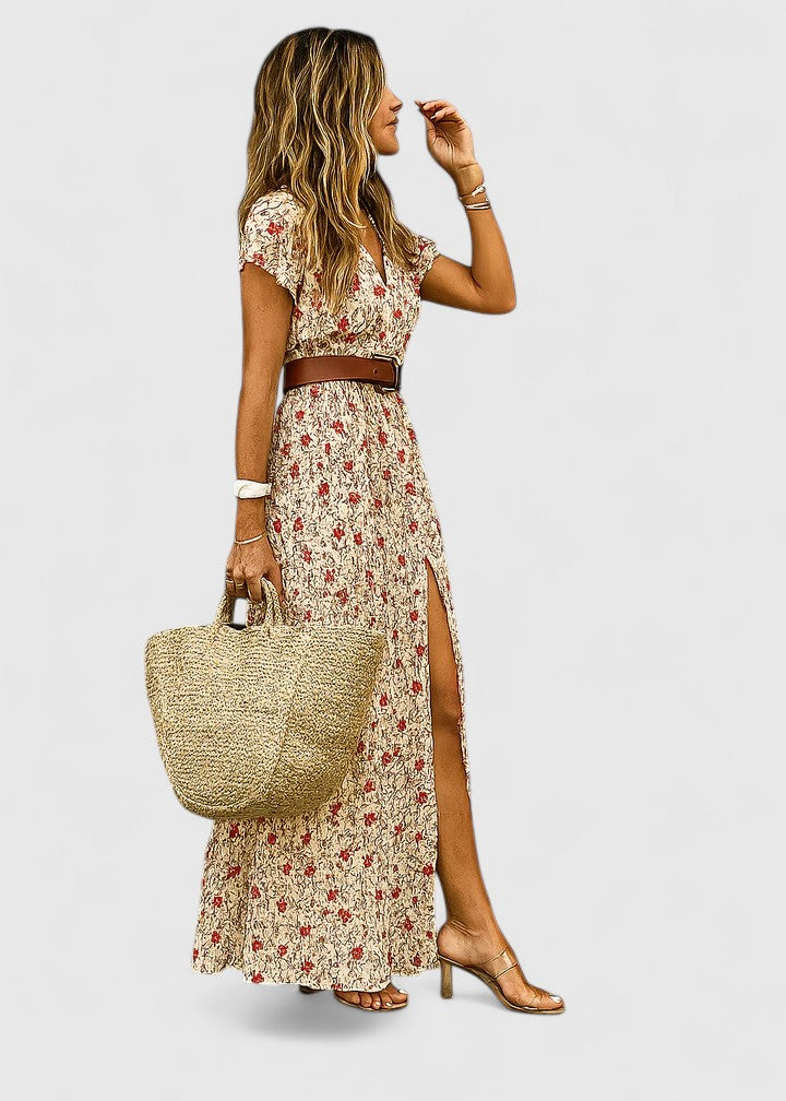 Damska Boho Sukienka Maxi z Zwiewnym Krojem na Lato