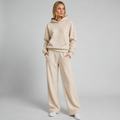 Damski Dres z Szerokimi Nogawkami Bluza z Kapturem
