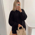Damski Sweter Oversize z Bufiastymi Rękawami