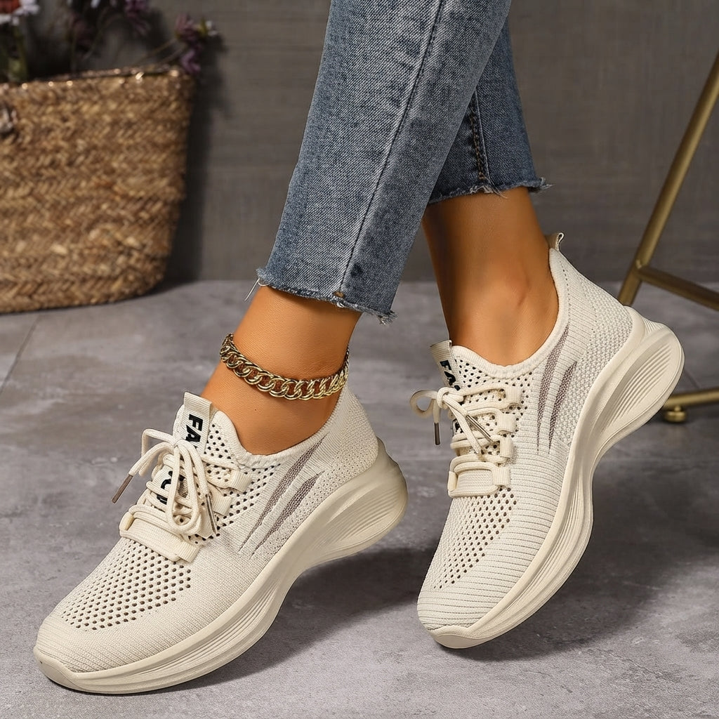 Damskie Sportowe Buty Lekkie z Siateczkową Cholewką