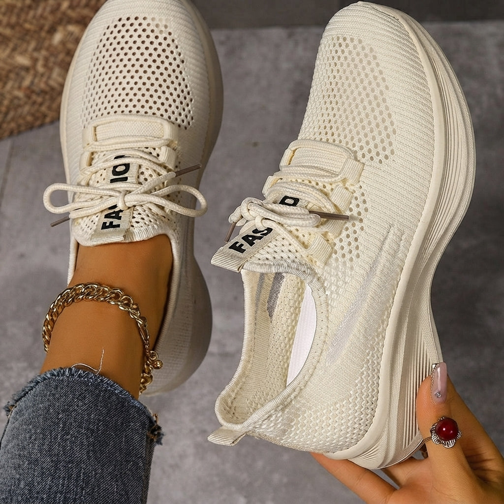 Damskie Sportowe Buty Lekkie z Siateczkową Cholewką