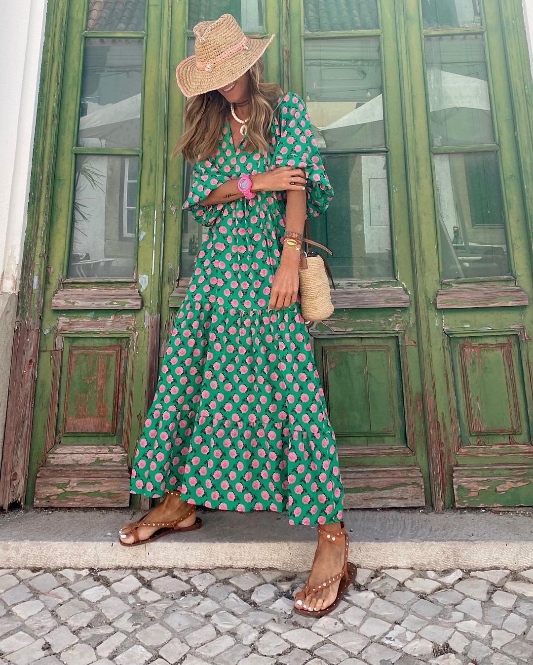 Fleur | Bohém Maxi Sukienka
