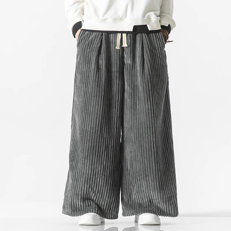 Retro Oversize Sztruksowe Spodnie