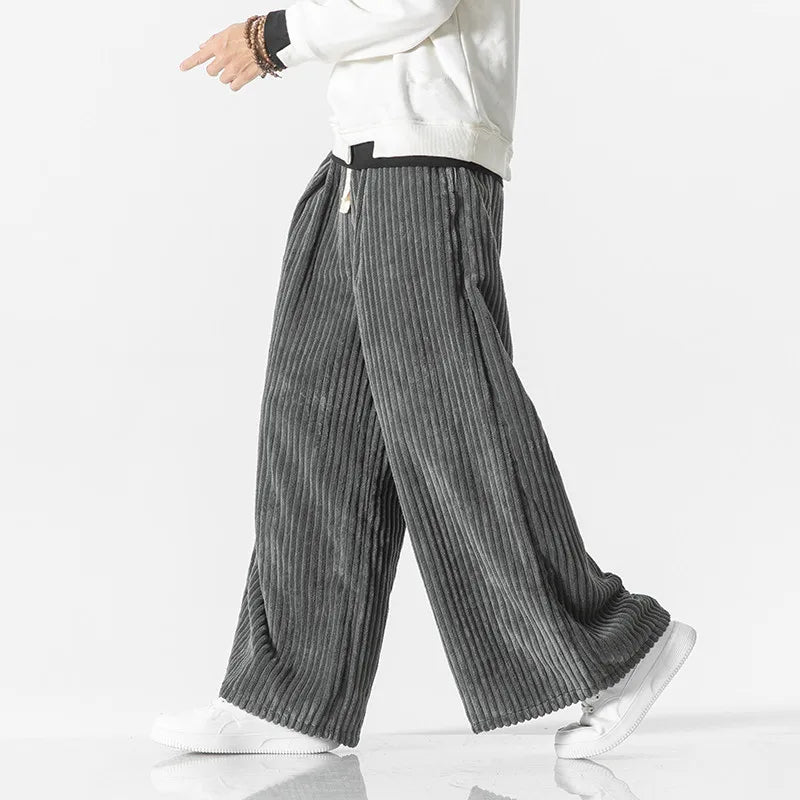 Retro Oversize Sztruksowe Spodnie