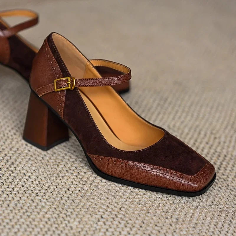 Eleganckie Szpilki w Kolorze Ziemi