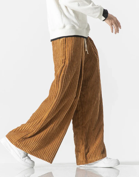 Retro Oversize Sztruksowe Spodnie