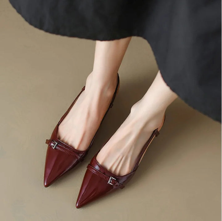 Eleganckie Szpilki Elvor z Wzorem Kota