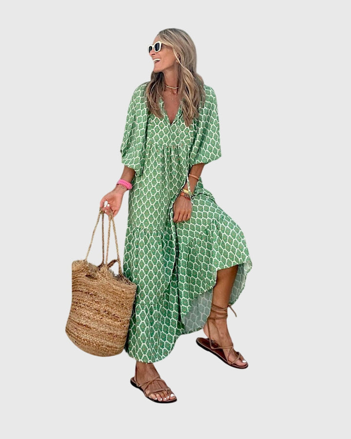 Damska Sukienka Maxi z Boho Wzór na Wesele