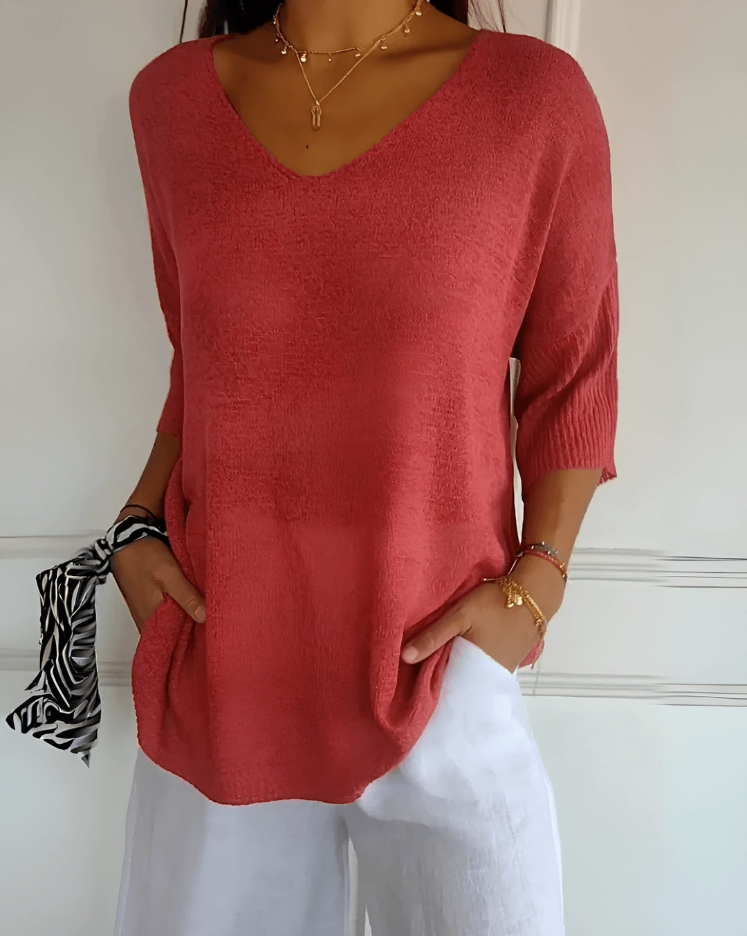 Josefin | Luźny i Stylowy Bawełniany Top